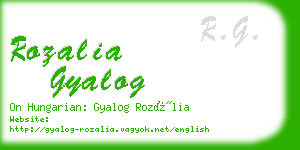 rozalia gyalog business card